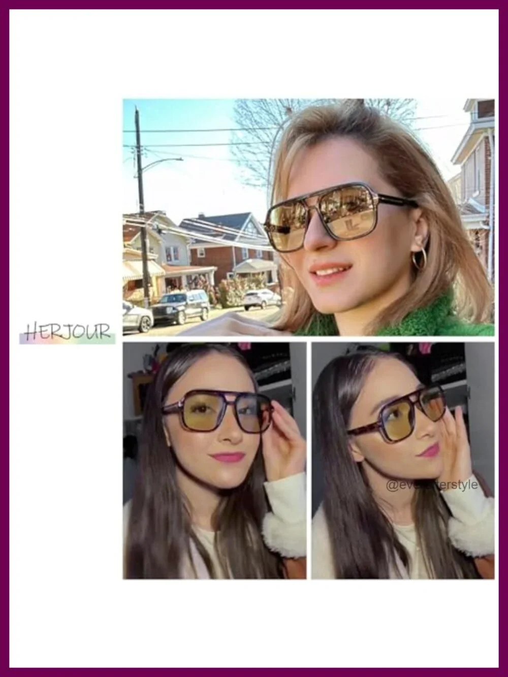 Retro Trending Square Aviator Sunglasses HUGE 2 Pack UV Protection